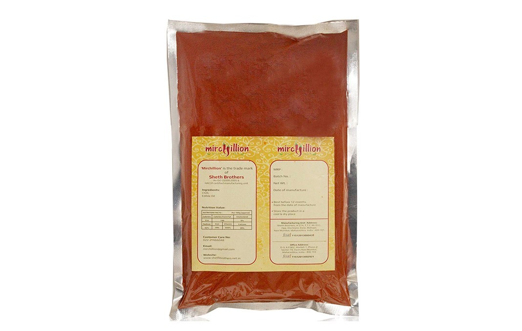 Mirchillion Kashmiri Red Chilli Powder    Pack  1 kilogram